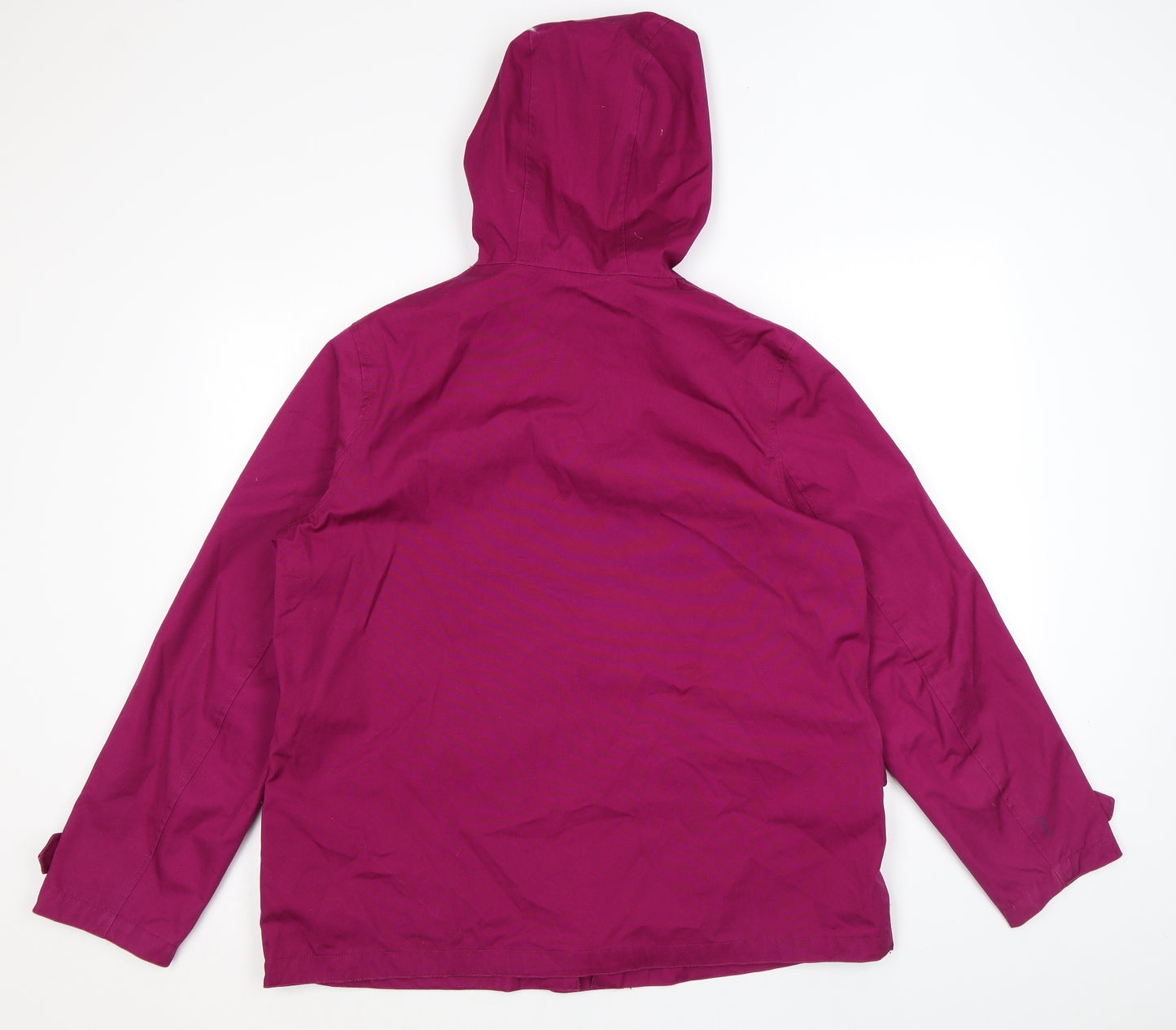 Joules Womens Pink Rain Coat Coat Size 16 Zip