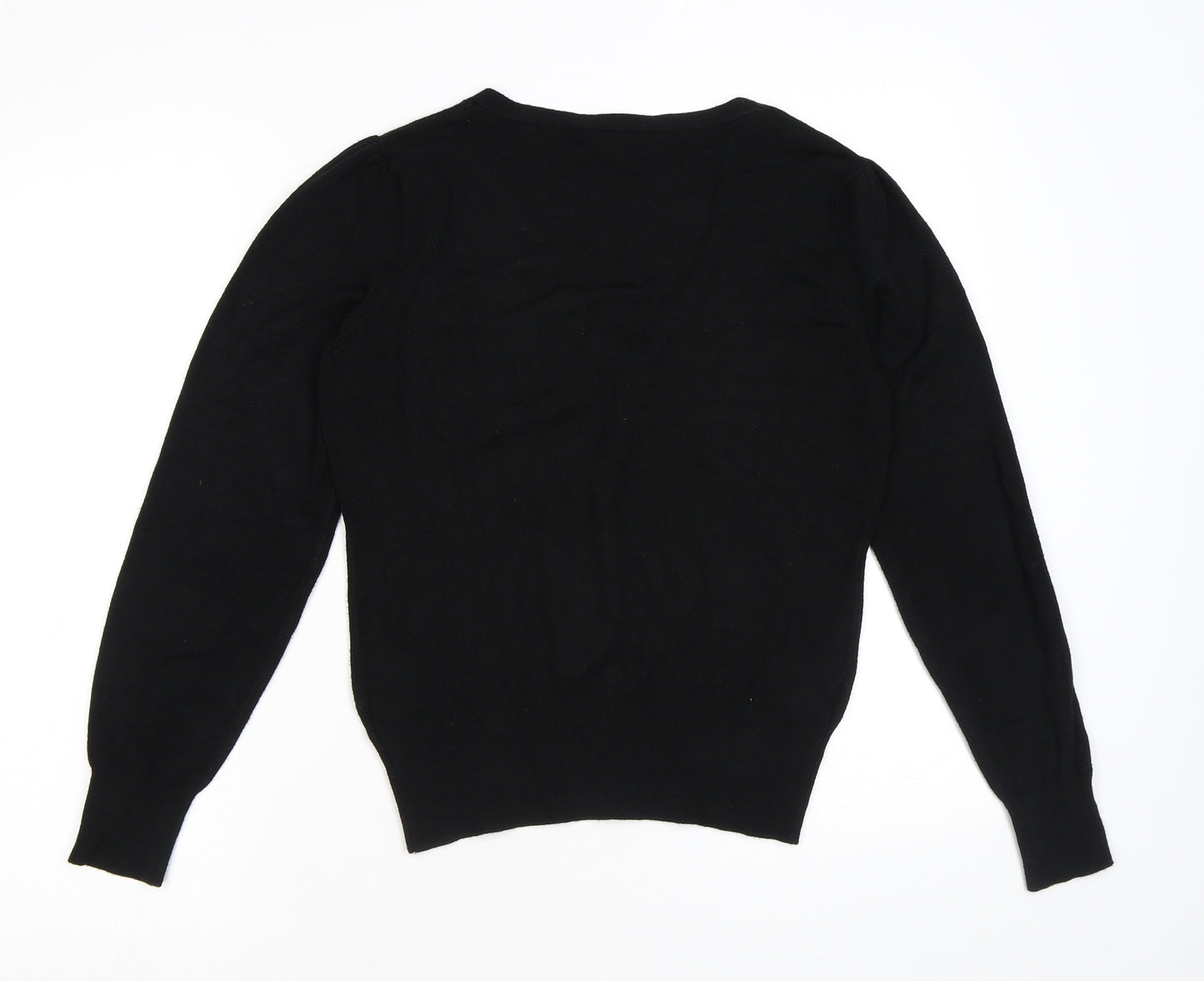 Dorothy Perkins Womens Black V-Neck Viscose Pullover Jumper Size 14