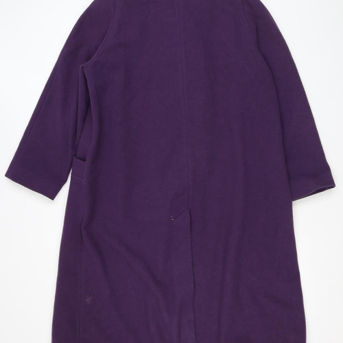 Eastex Womens Purple Pea Coat Coat Size 16 Buckle