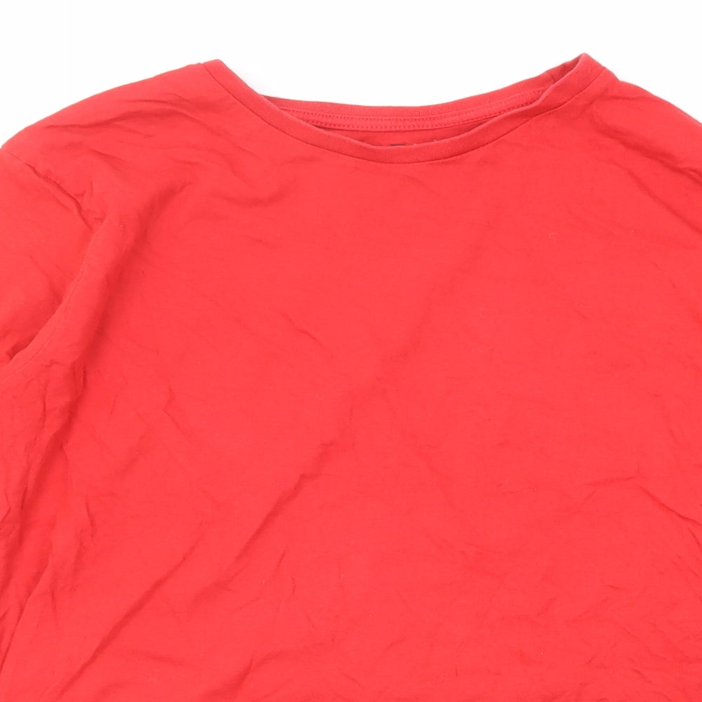 UrbanSpirit Mens Red Cotton T-Shirt Size M Round Neck