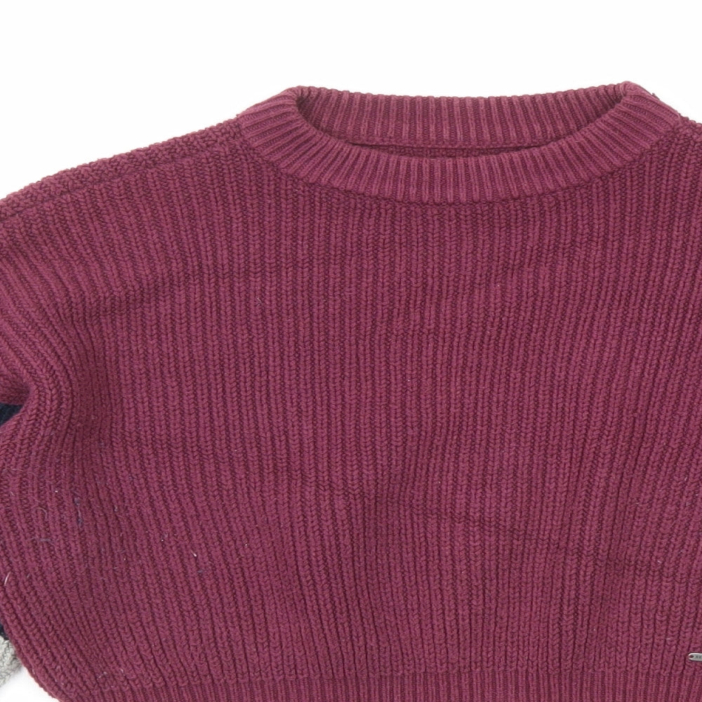 Hollister Womens Multicoloured Round Neck Cotton Pullover Jumper Size XS