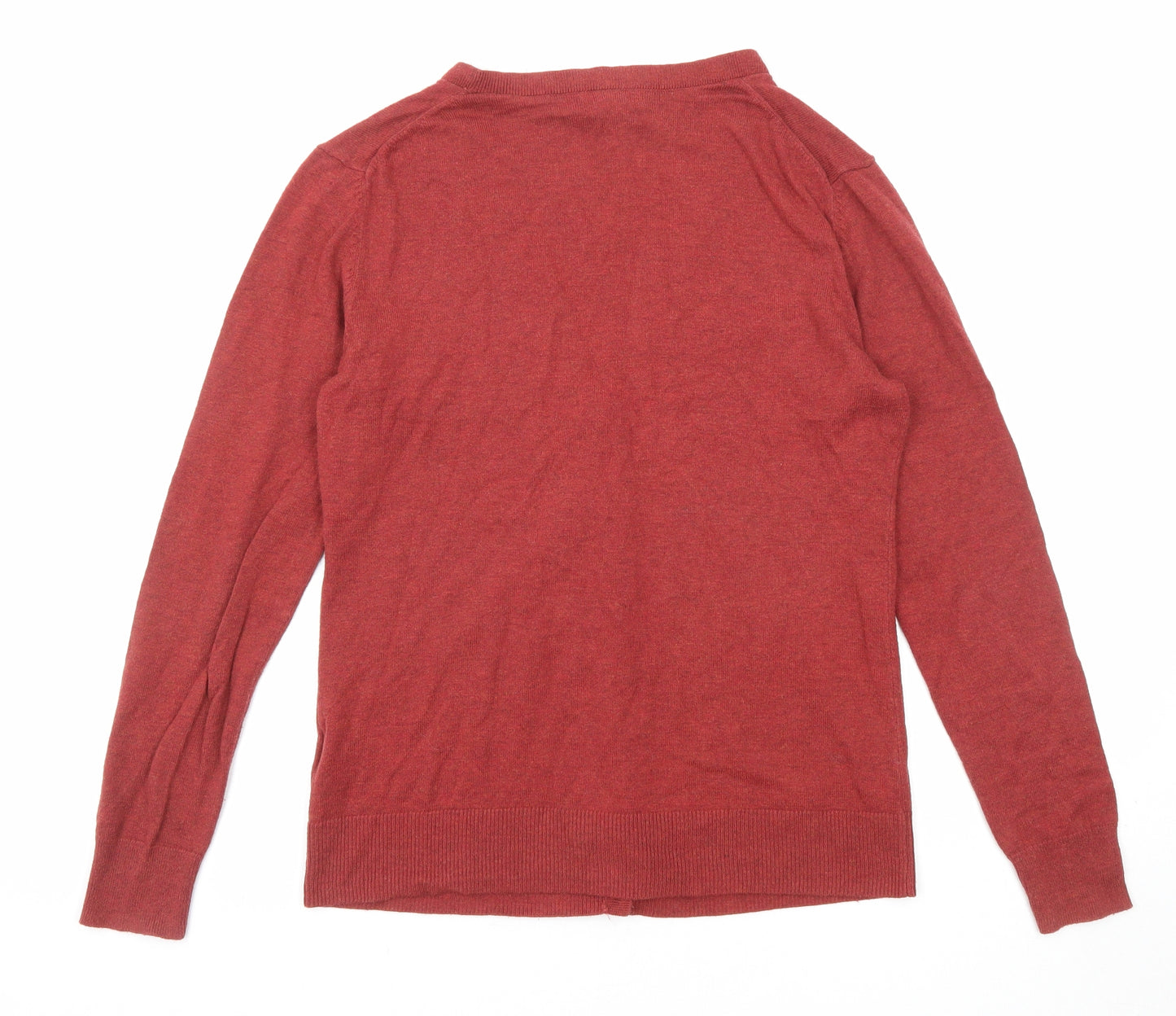 Gap Womens Red V-Neck Cotton Cardigan Jumper Size M