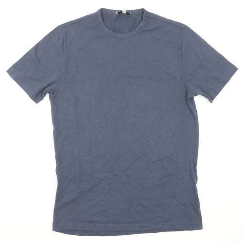 Reiss Mens Blue Cotton T-Shirt Size XS Round Neck