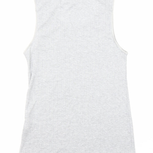 Marks and Spencer Womens Grey Polyester Basic Tank Size 22 Round Neck
