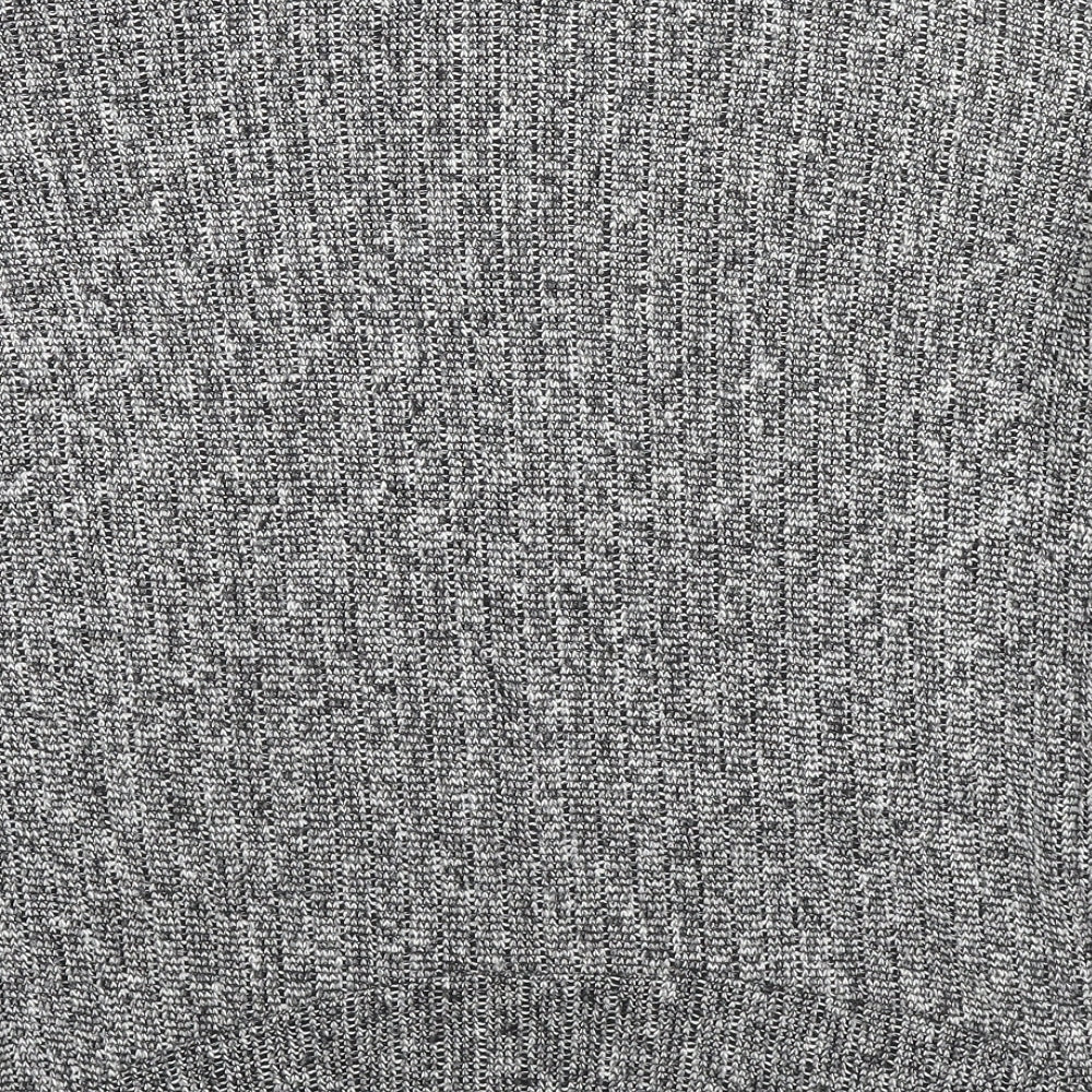 Topshop Womens Grey Mock Neck Polyester Pullover Jumper Size 8