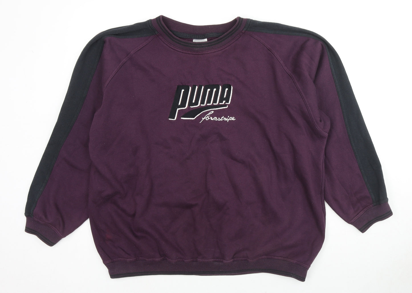 PUMA Mens Purple Polyester Pullover Sweatshirt Size L - Logo