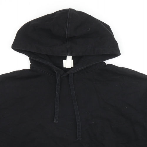 H&M Womens Black Cotton Pullover Hoodie Size S Pullover