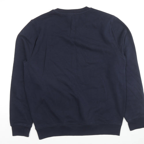 New Look Mens Blue Cotton Pullover Sweatshirt Size M