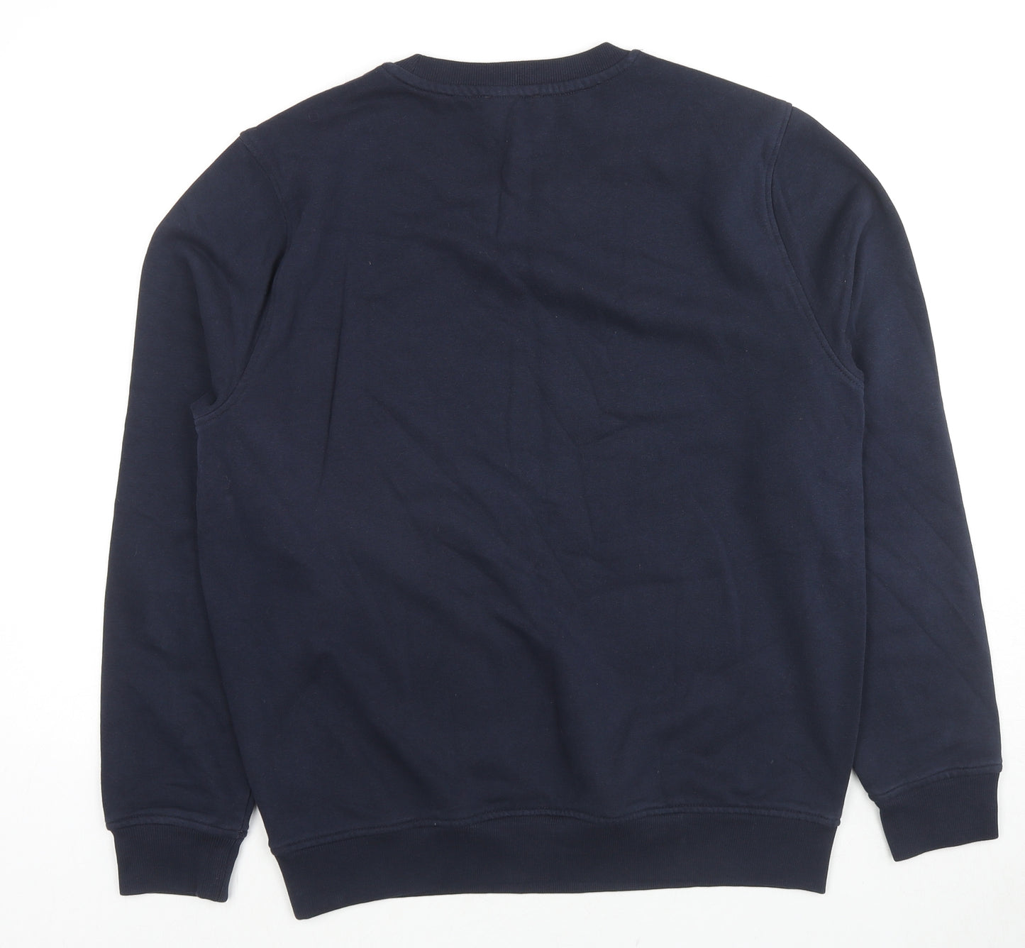 New Look Mens Blue Cotton Pullover Sweatshirt Size M