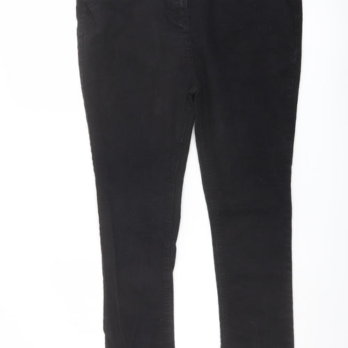 Yours Womens Black Cotton Straight Jeans Size 20 L27 in Regular Button