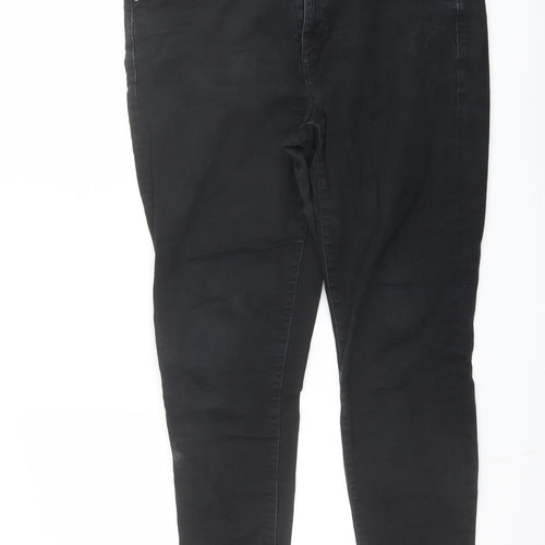 Gap Mens Black Cotton Straight Jeans Size 32 in L28 in Regular Button