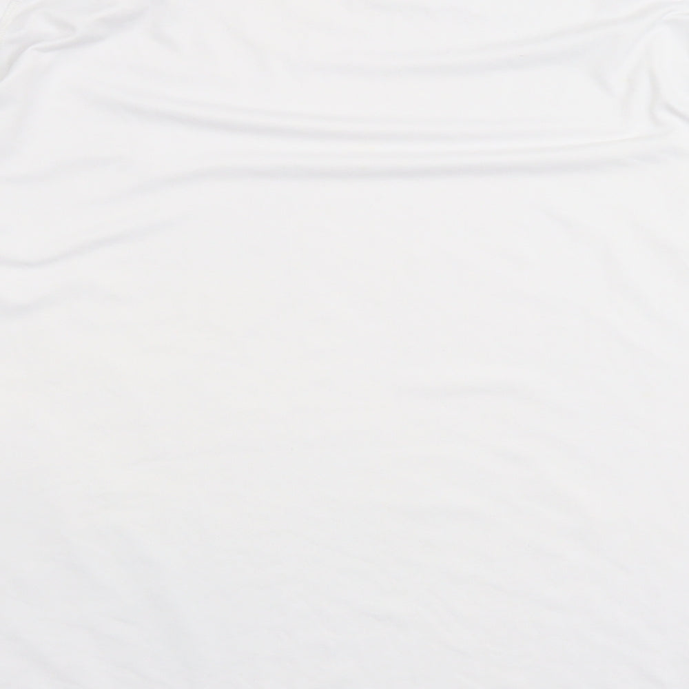 Umbro Mens White Polyester T-Shirt Size 2XL Round Neck - Logo