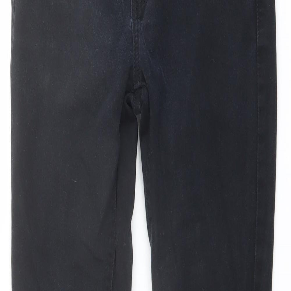 Levi's Womens Black Cotton Straight Jeans Size 25 in L27 in Regular Button