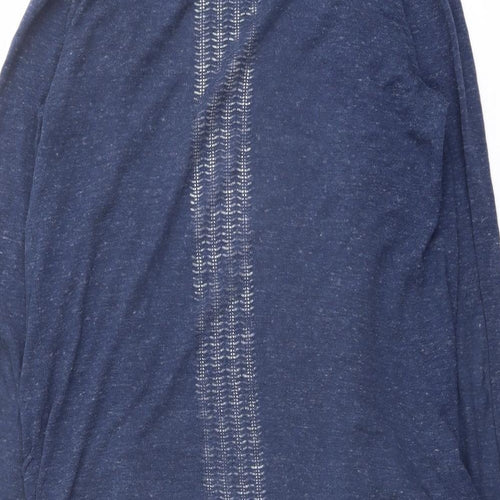 Fat Face Womens Blue V-Neck Cotton Cardigan Jumper Size 10 - Pockets