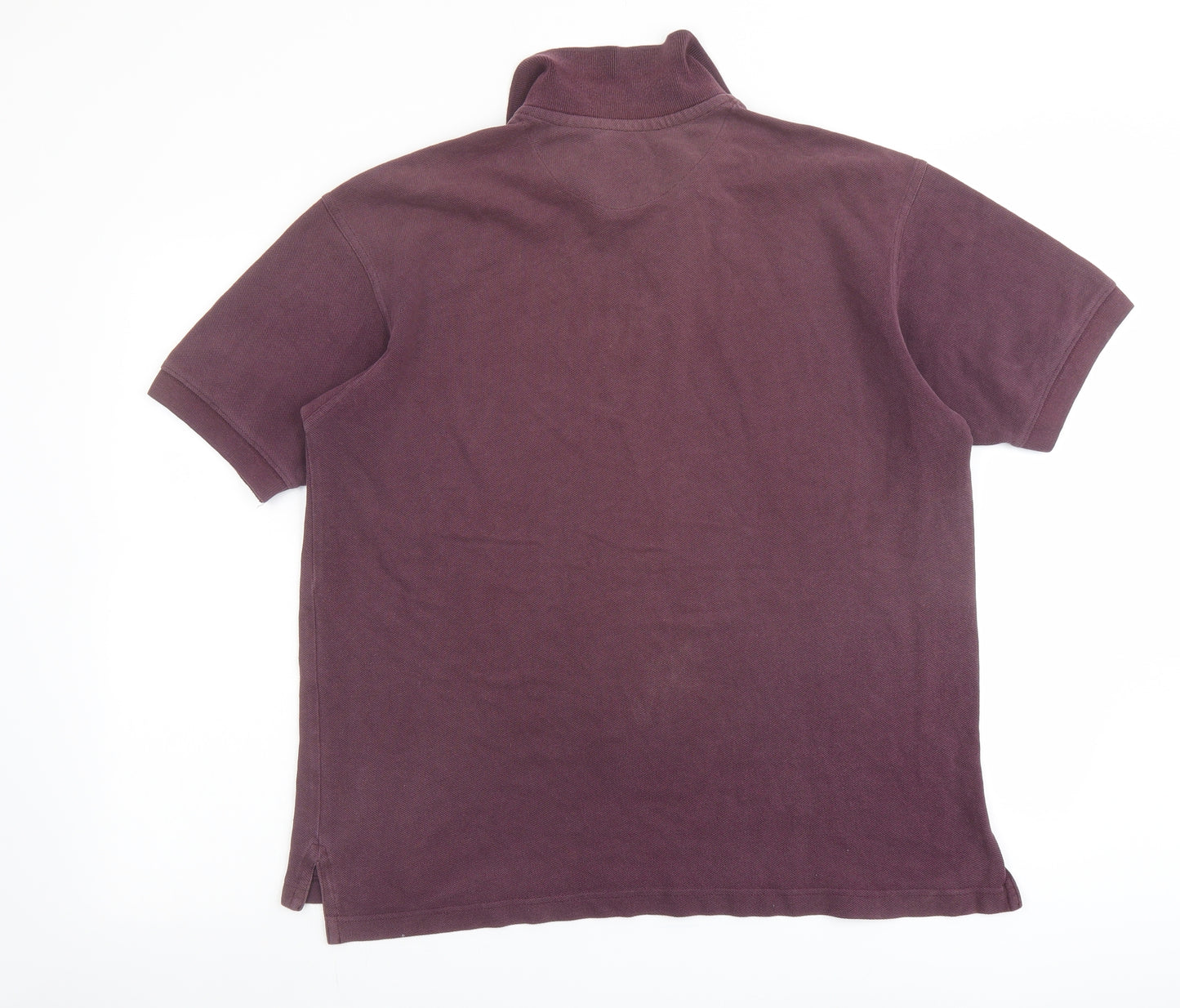Gap Mens Purple Cotton Polo Size S Collared Button