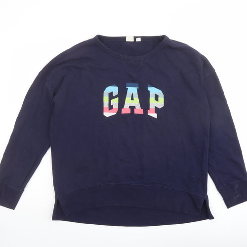 Gap Womens Blue Cotton Pullover Sweatshirt Size S Pullover