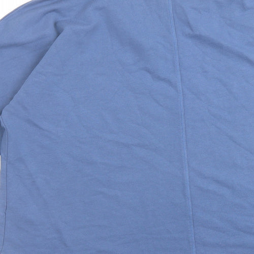 Per Una Womens Blue Cotton Basic T-Shirt Size 14 V-Neck