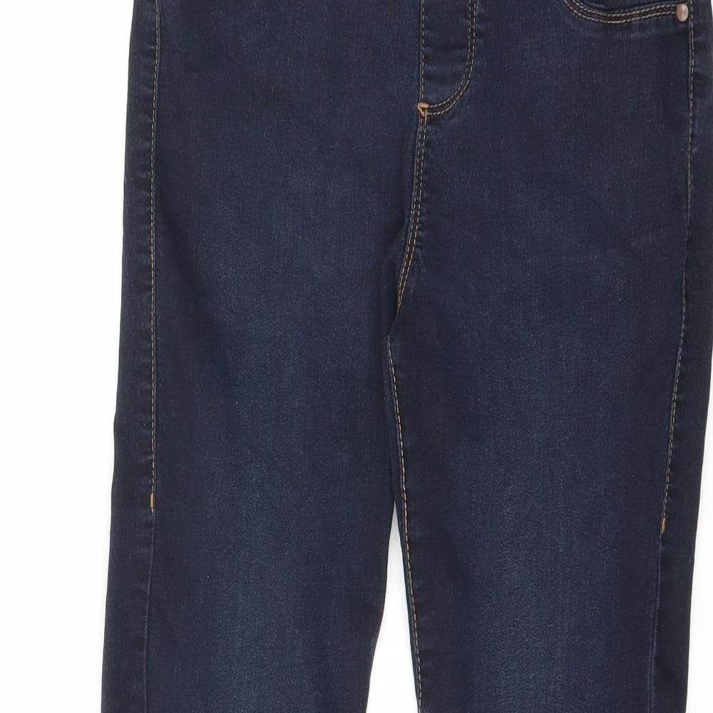 Dorothy Perkins Womens Blue Cotton Straight Jeans Size 8 L27 in Regular
