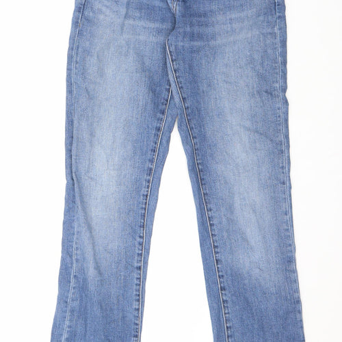 Banana Republic Womens Blue Cotton Straight Jeans Size 25 in L30 in Regular Zip