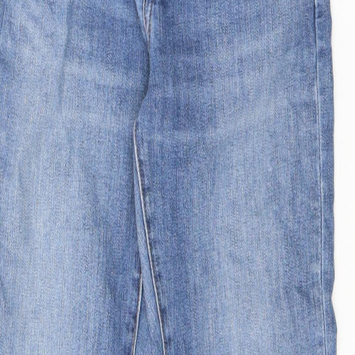 Banana Republic Womens Blue Cotton Straight Jeans Size 25 in L30 in Regular Zip