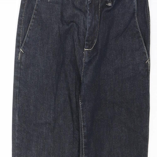 Benetton Jeans Womens Blue Cotton Straight Jeans Size 6 L25.5 in Regular Zip