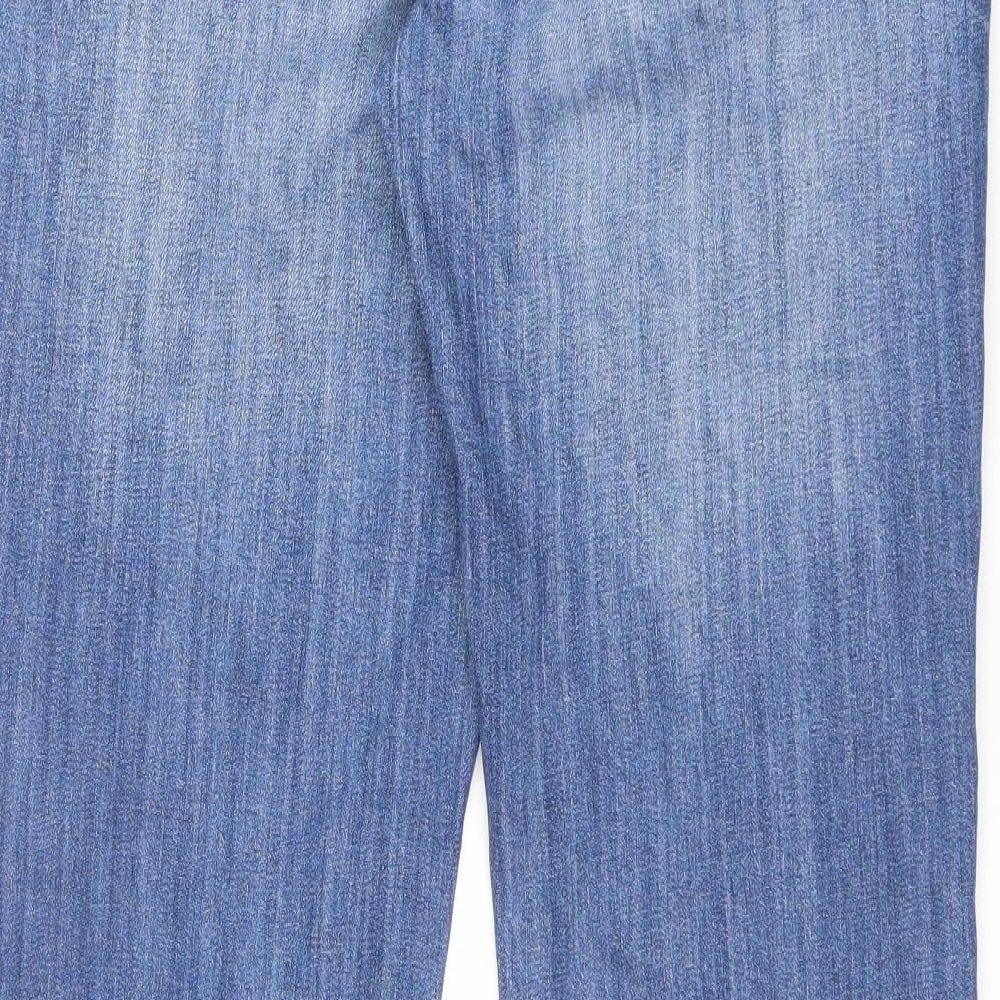 KUT from the Kloth Womens Blue Cotton Straight Jeans Size 8 L30 in Regular Zip