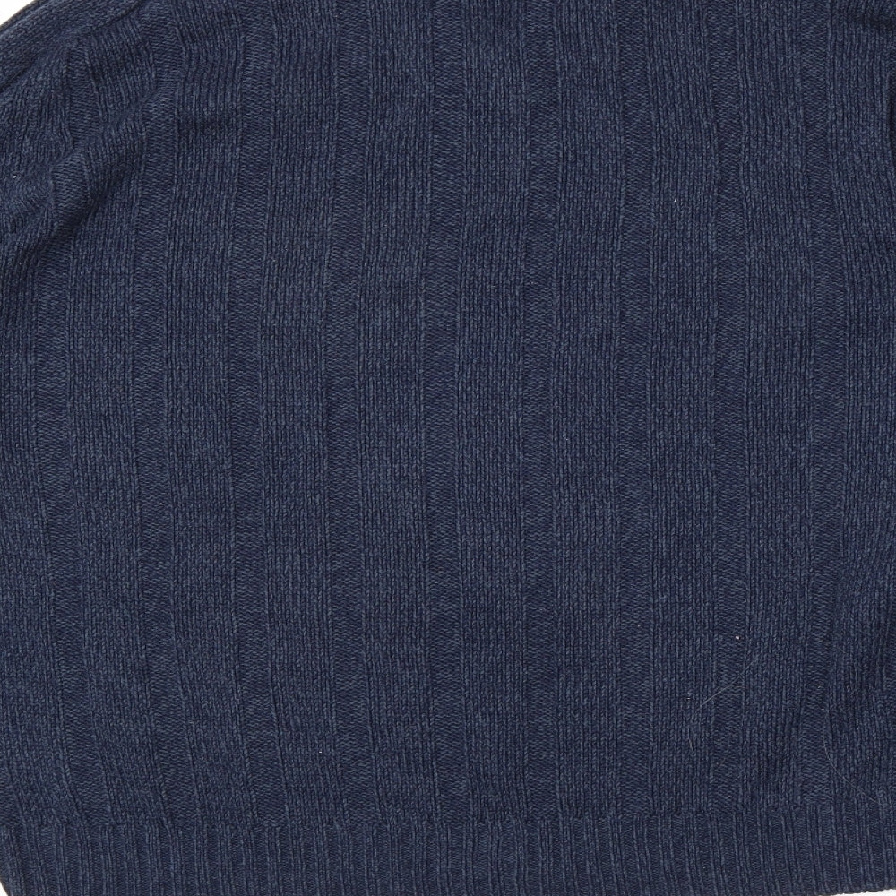 P.G Field Mens Blue V-Neck Acrylic Pullover Jumper Size 2XL Long Sleeve