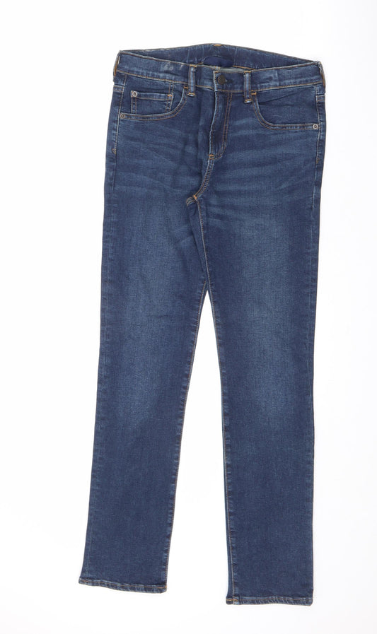 Gap Womens Blue Cotton Skinny Jeans Size 16 L29 in Slim Zip