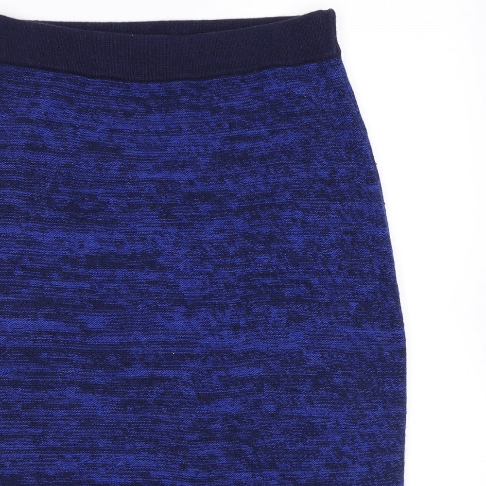 Jigsaw Womens Blue Wool Straight & Pencil Skirt Size S