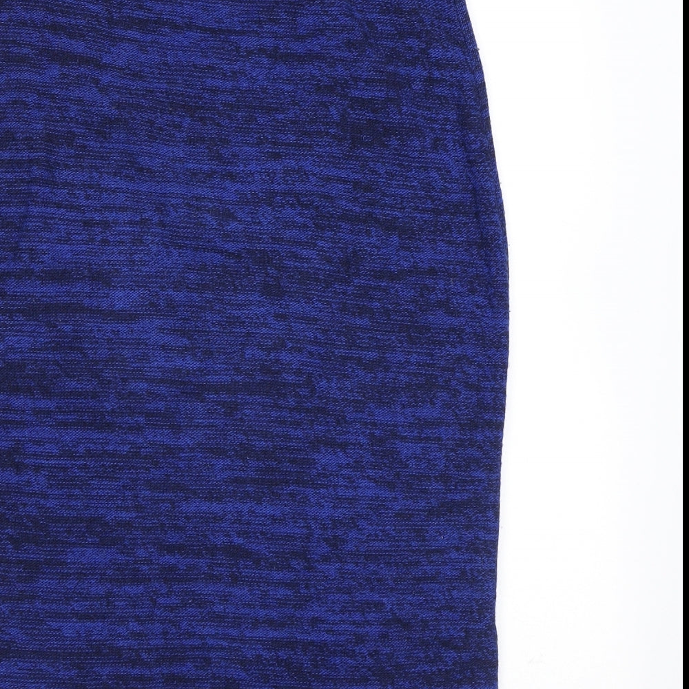 Jigsaw Womens Blue Wool Straight & Pencil Skirt Size S