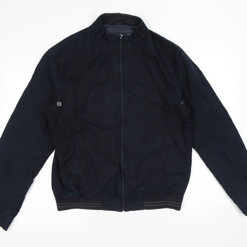 Zara Mens Black Bomber Jacket Jacket Size M Zip - Pockets