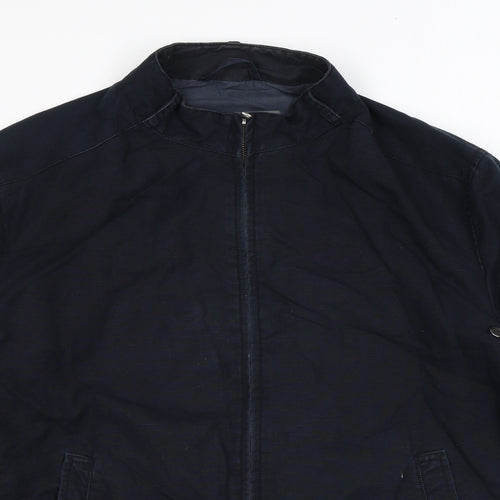Zara Mens Black Bomber Jacket Jacket Size M Zip - Pockets