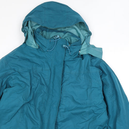 Arctic Storm Womens Blue Rain Coat Coat Size 16 Zip