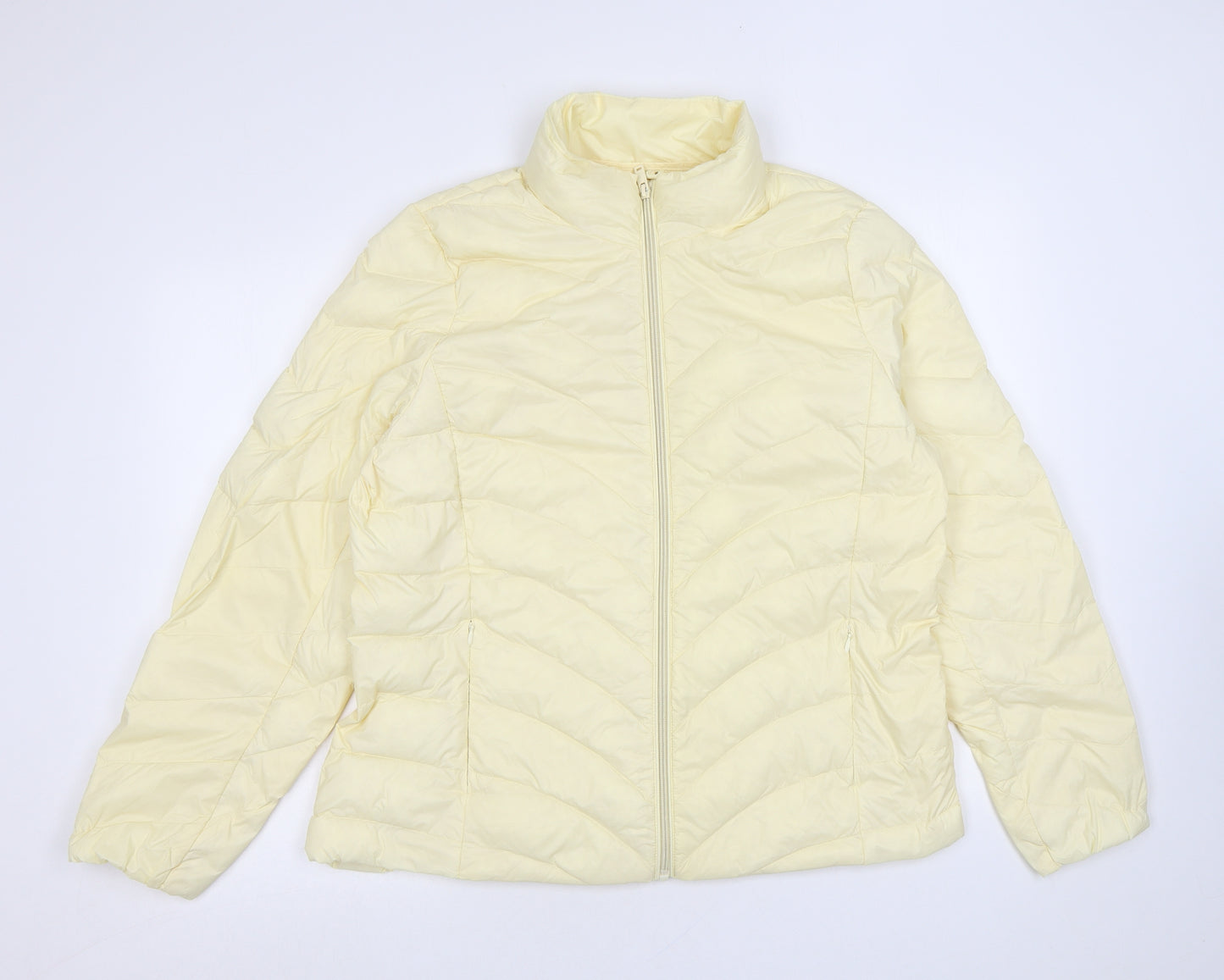 Marks and Spencer Womens Yellow Jacket Size 16 Zip