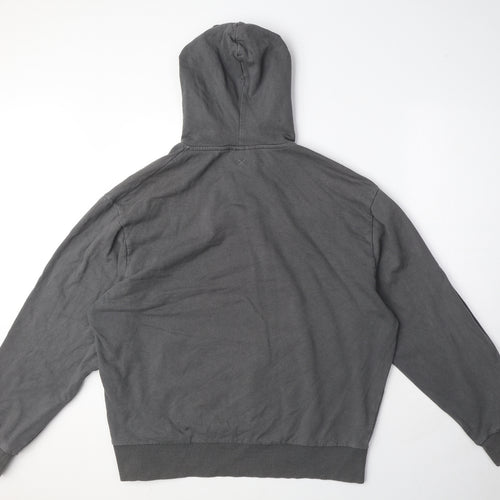 COLLUSION Mens Grey Cotton Pullover Hoodie Size M - Pocket