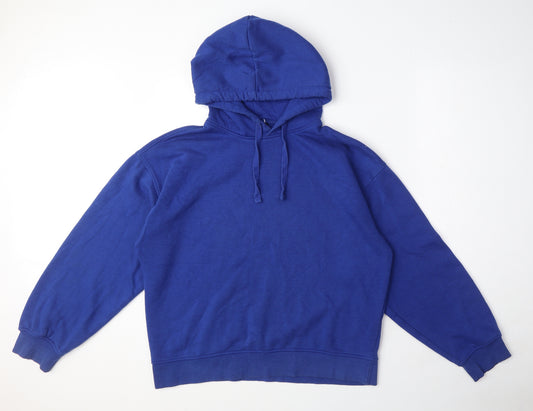 Zara Womens Blue Polyester Pullover Hoodie Size M Pullover