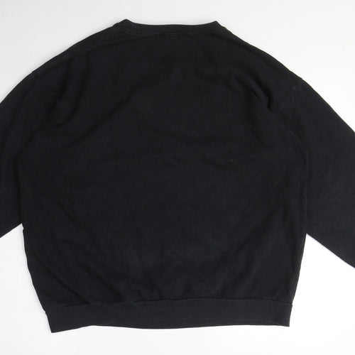 PRETTYLITTLETHING Womens Black Polyester Pullover Sweatshirt Size M Pullover