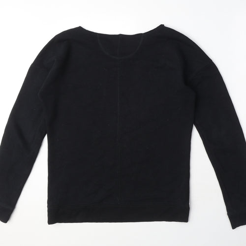 Calvin Klein Womens Black Cotton Pullover Sweatshirt Size S Pullover