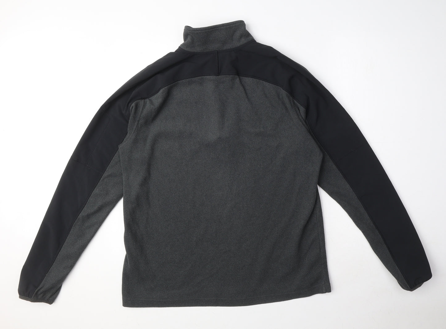 The North Face Mens Grey Polyester Henley Sweatshirt Size M - 1/4 Zip, Logo