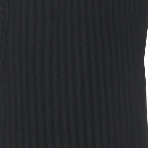 Boohoo Womens Black Polyester Pencil Dress Size 16 Scoop Neck Pullover