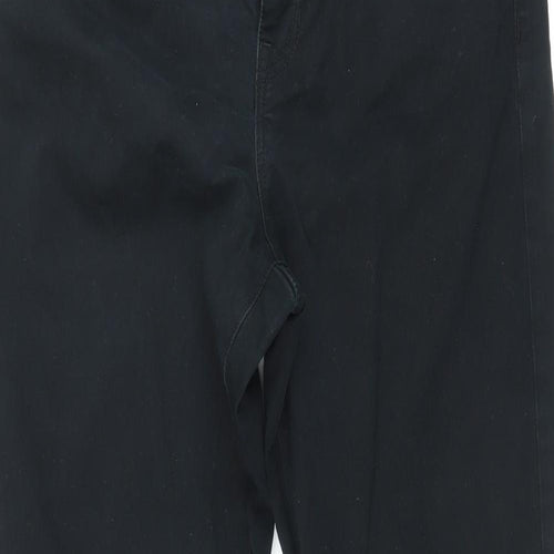 Gap Womens Black Cotton Straight Jeans Size 14 L29 in Regular Zip
