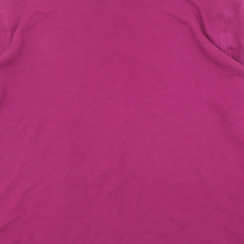 Lands' End Womens Purple Cotton Basic T-Shirt Size S Henley