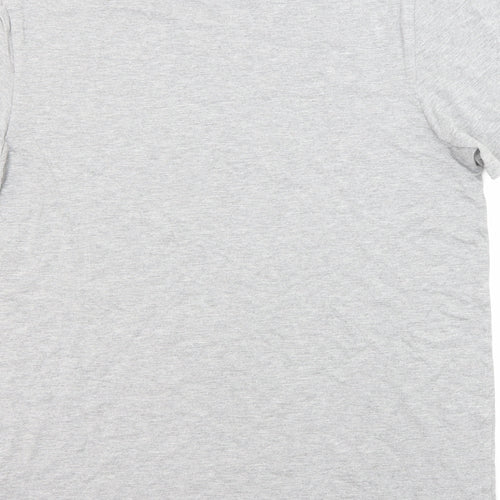 Autograph Mens Grey Cotton T-Shirt Size L Round Neck