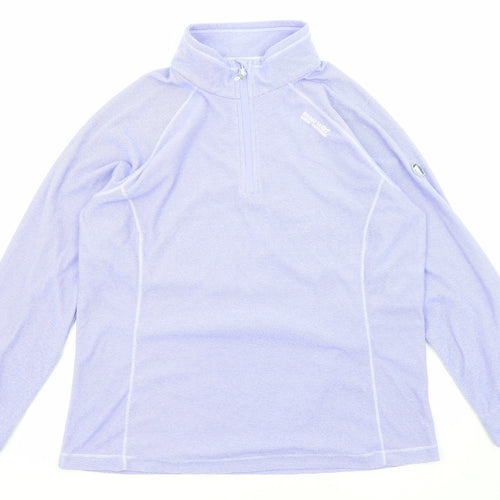 Regatta Womens Purple Polyester Pullover Sweatshirt Size 16 Zip