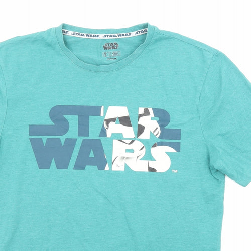 Star Wars Mens Green Cotton T-Shirt Size S Crew Neck - Storm Trooper Star Wars