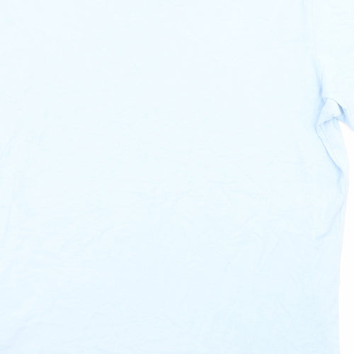 Hollister Mens Blue Cotton T-Shirt Size XL Crew Neck - Logo