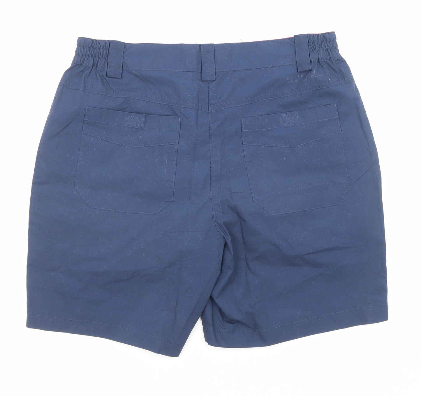 Mountain Warehouse Womens Blue Polyester Basic Shorts Size 12 L7 in Regular Zip