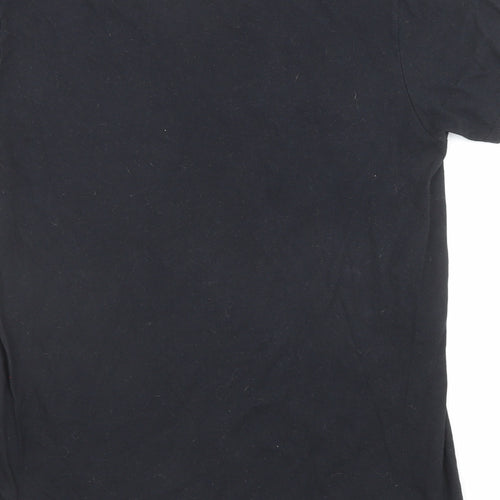 Boohoo Mens Black Polyester T-Shirt Size M Crew Neck - Why You Coming Fast?