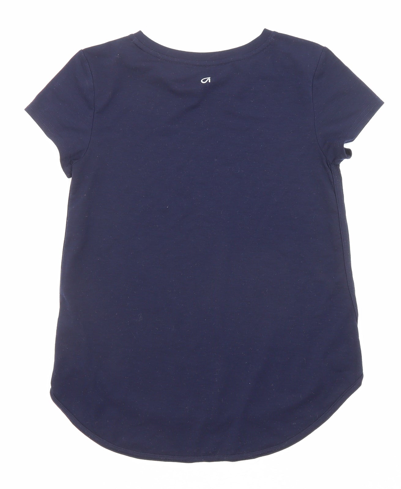 Gap Girls Blue Polyester Basic T-Shirt Size 10-11 Years Round Neck Pullover