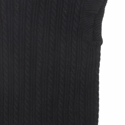 John Lewis Womens Black V-Neck Acrylic Cardigan Jumper Size S